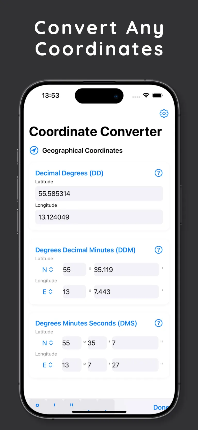 CoordTool Screenshot 1